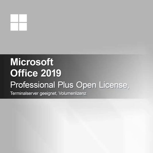 Microsoft Office 2019 Professional Plus Open License, geschikt voor Terminalserver, volumelicentie