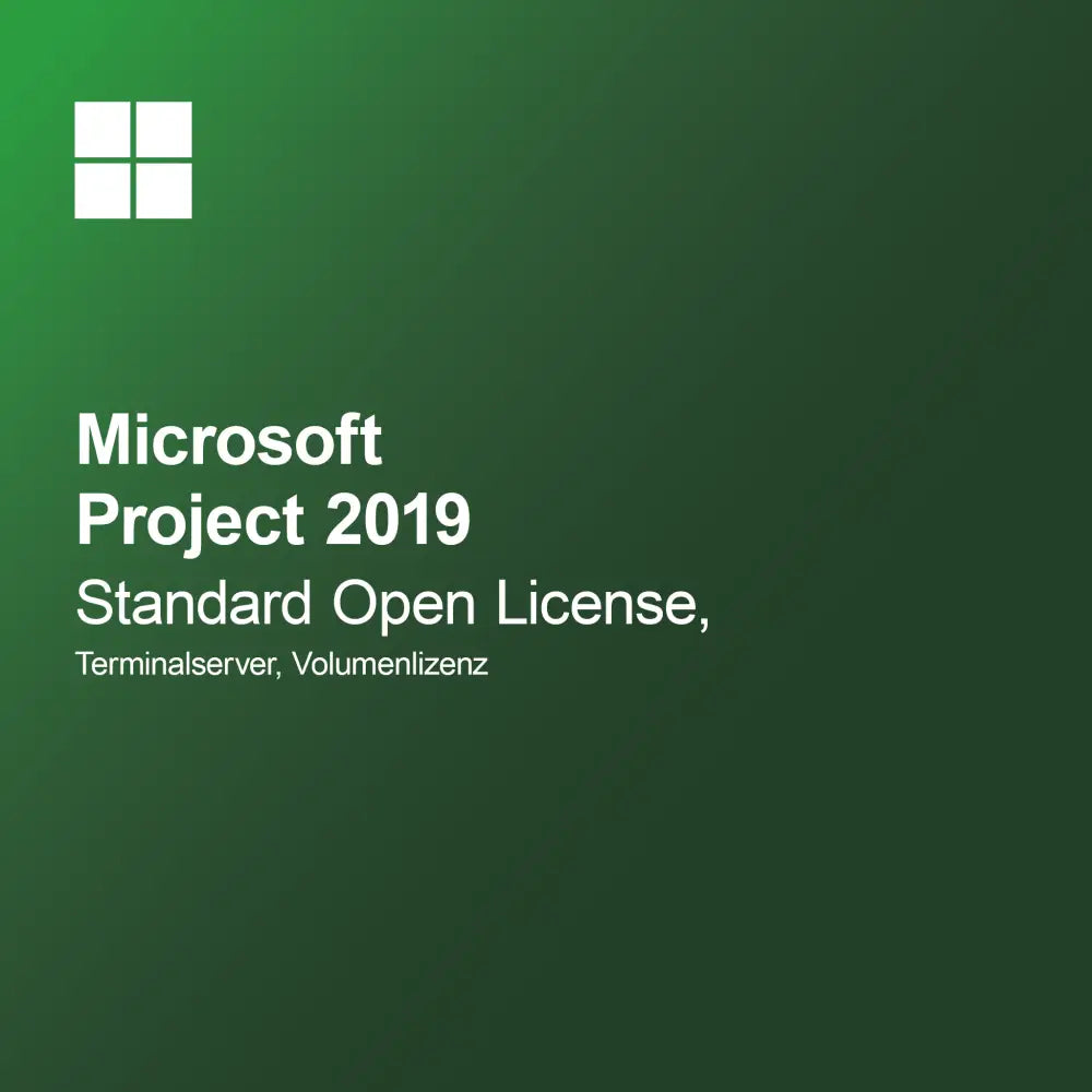 Microsoft Project 2019 Standard Open License, Terminalserver, volumelicentie