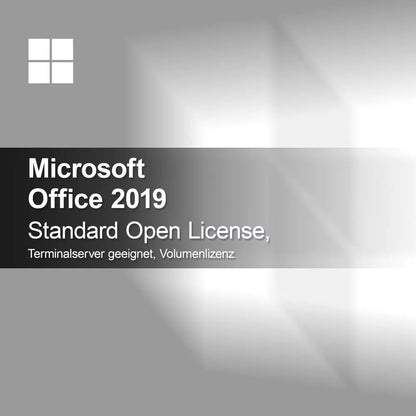 Microsoft Office 2019 Standard Open License, geschikt voor terminalserver, volumelicentie